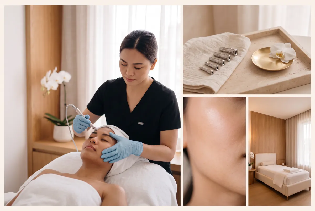 Diamond peel with a diamond-tip wand at ICONIQUE, The Peninsula Manila, Makati
