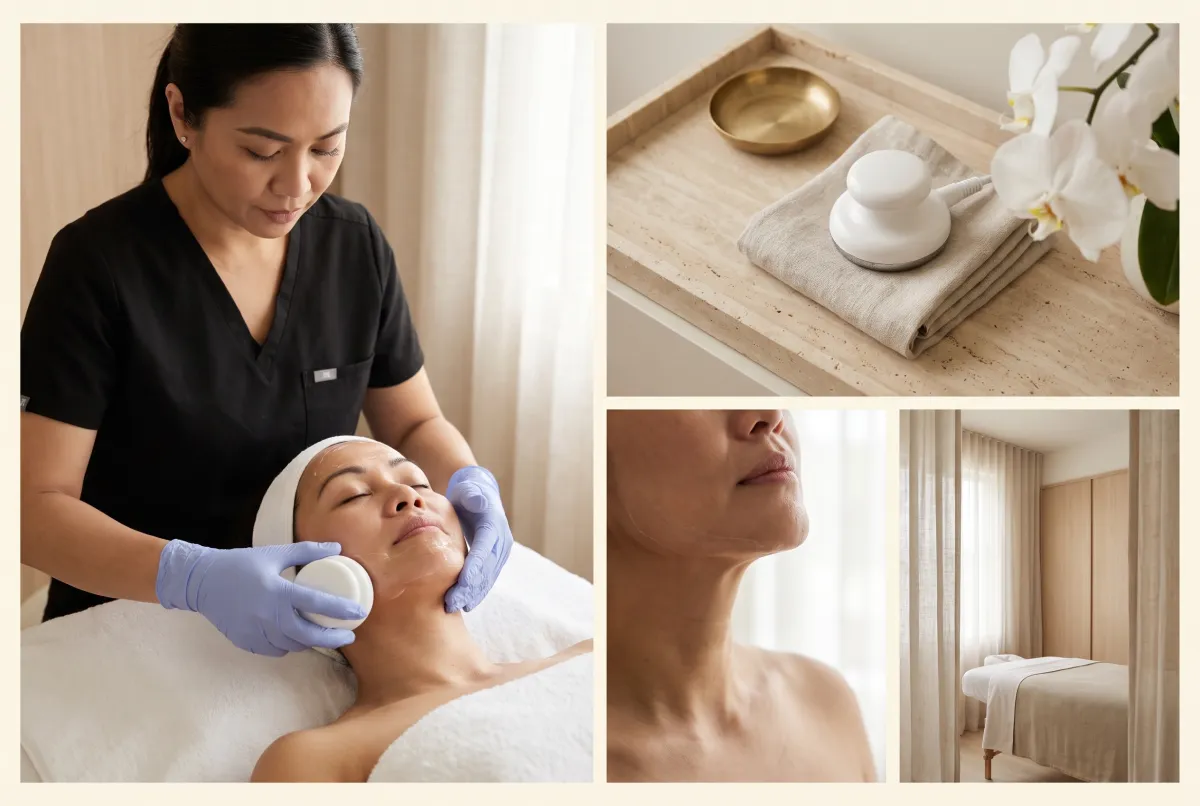 RF skin tightening along the jawline at ICONIQUE, The Peninsula Manila, Makati