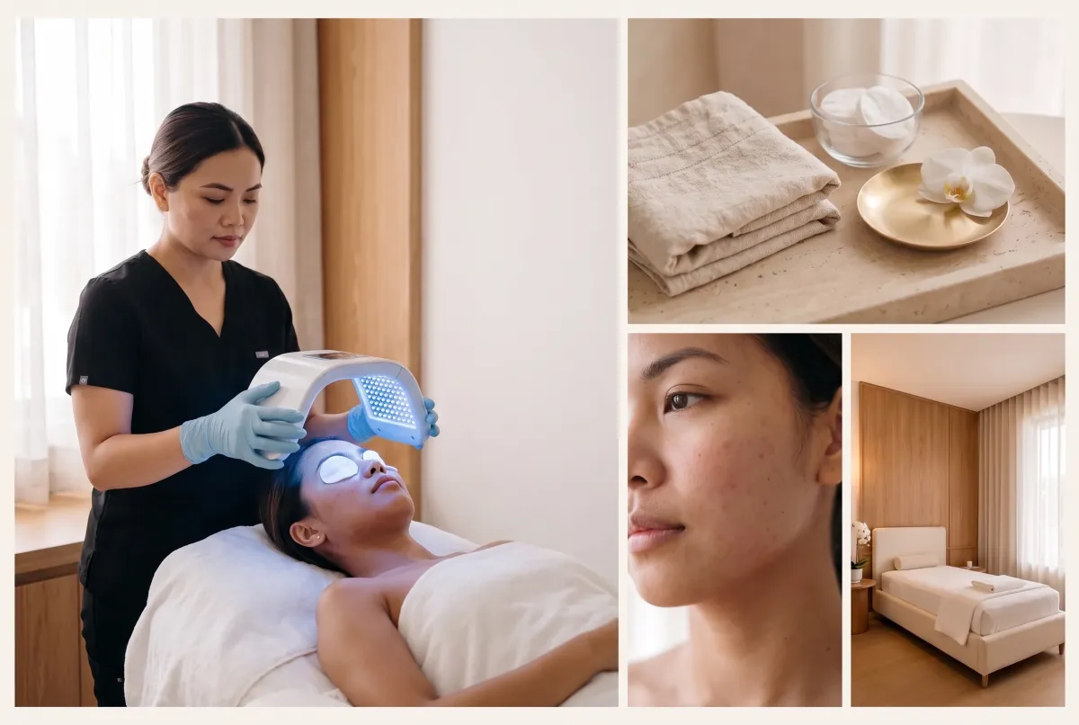 Blue LED light for acne at ICONIQUE inside The Peninsula Manila, Makati